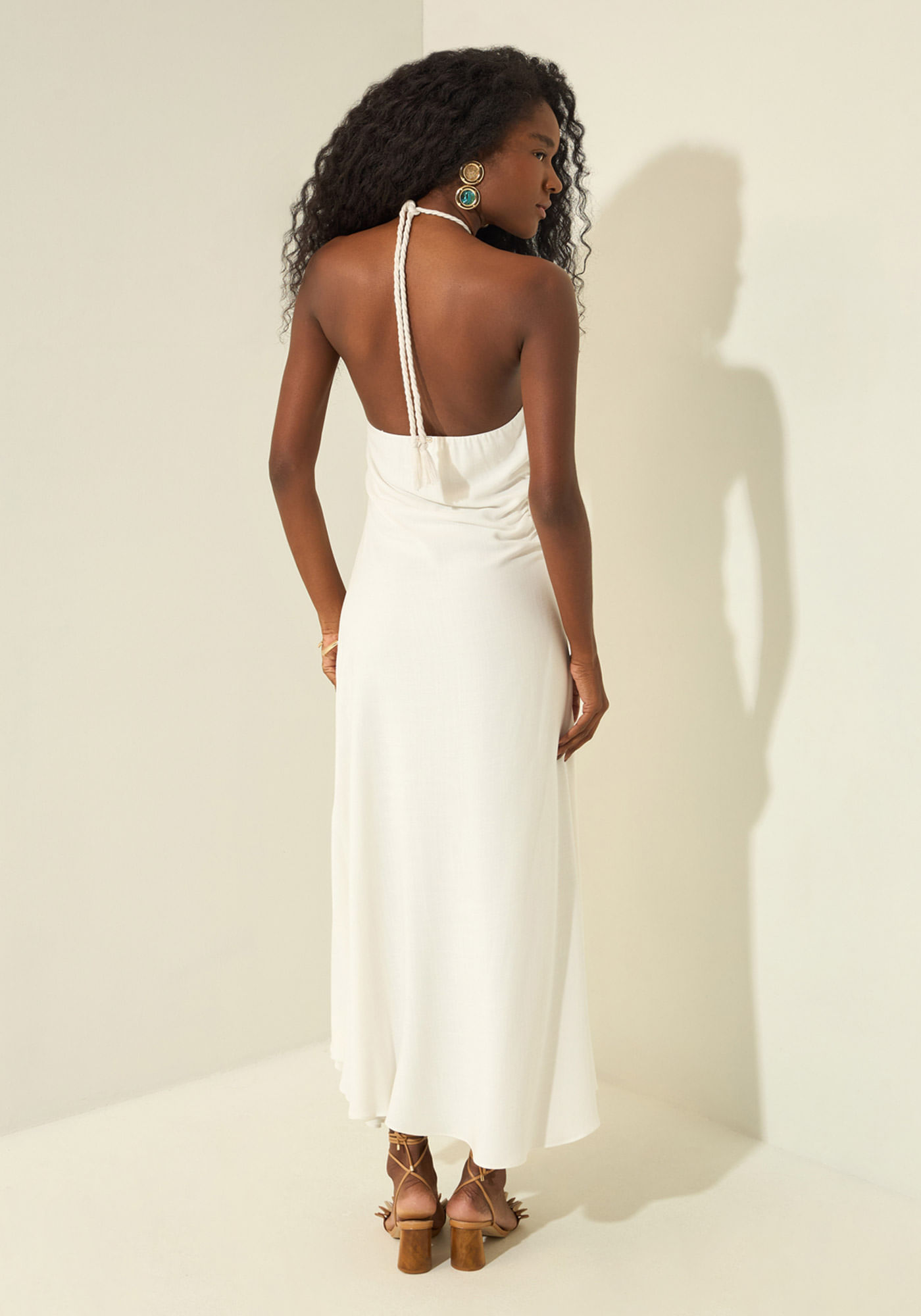 Picone×Laxebirdie FeliciaDress Vestido Longo Frente Única Com Recorte E Renda Tenerife | Lez a Lez