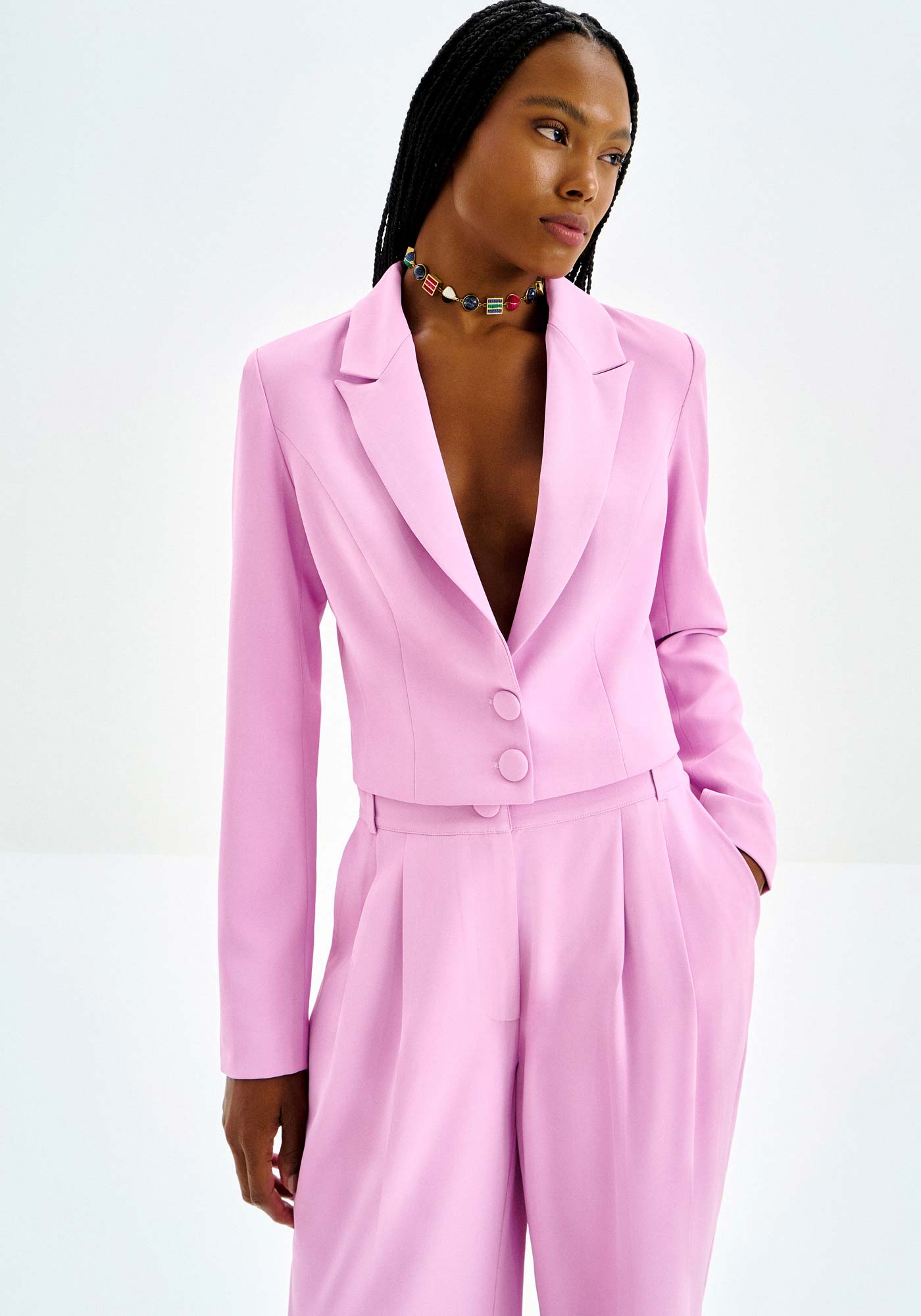 Blazer Manga Longa Cropped Alfaiataria | Lez a Lez